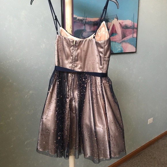 Nude and Navy Formal Dress - Picture 2 of 2